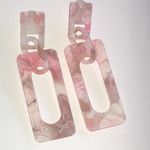Pink Peach Lightweight Dangling Funky Retro Boho Statement Pierced Earrings Photo 4