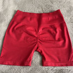 Gym reaper seamless infinity high waist biker shorts Medium Red Photo 0