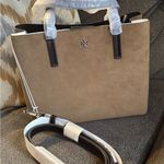 Tory Burch Authentic  Suede /leather magnetic closure 2 compartments crossbody Photo 3