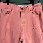 Listicle  size Large pink high-waisted jeans with star embroidery Photo 2
