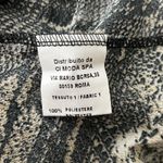 Kate by Laltramoda‎ Shirt Womens Medium Black Cream Snake Print Surplice Blouse Photo 7