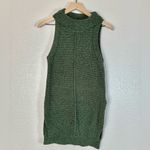 Pilcro Ribbed Knit Turtleneck Sweater Tunic Vest Green Small Anthropologie $120 Photo 1