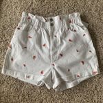 Love, Fire Paper bag White Floral Shorts Photo 0