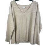 J. Jill Women’s 2X Beige Ribbed V Photo 0