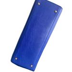 Royal Blue Faux Leather Large Women Satchel NWT Photo 9