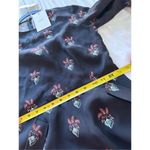 ALC Frank NWT A.L.C. Black floral Long Sleeve 100% Silk Dress Size: 0 Photo 4