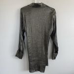 ZARA Shiny Effect Double Breasted Blazer Aged Gold Size S Metallic Office Siren Photo 3