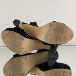 Madden Girl Black Velvet Silver Glitter Dot Rolloo Night Out Platform Heels Photo 10