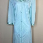 Vanity Fair Vtg L/S Nightgown Medium Blue EUC Button Down Modest,Sleepwear Photo 1