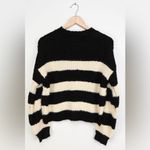 Cozy and Classic Black Striped Knit Sweater Size XS Photo 5