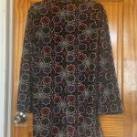 ZARA  velvet multicolored geometric print dress S Photo 1