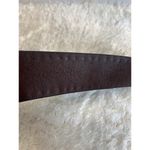 Coldwater Creek  Brown Leather Wide Belt Red Beads Sz Small Photo 2