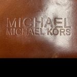 Michael Kors  Brown Leather Studded Slingback Kitten Heels Sz 8 Photo 3