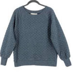 Loft  blue quilted sweatshirt mid weight size XS‎ Photo 1
