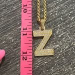 Keystyle Z Initial Zirconium Gold Tone Bling Necklace Adjustable New w Box Photo 5