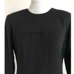 Vintage Travilla Womens Shift Dress 10 Black Mod Cocktail Rhinestone Long Sleeve Photo 1