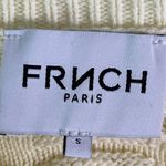 FRNCH Paris Adjia Crème Sweater S 100% Cotton Textured Knit Cardigan Photo 5