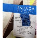 Escada Sport Capri Pants M Multicolor Rainbow Retro Waves Maximalist Eclectic White Size M Photo 10