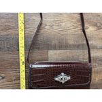 Brighton  Crossbody Bag Wallet Brown Crocodile Leather Organizer Card Slots Photo 15