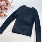 Vince Women’s Metallic Lurex Soft Eyelash Pullover Obsidian Black Sweater MEDIUM Photo 9