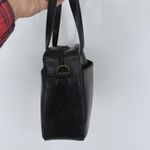 Liz Claiborne Vtg  Black Leather Hand Bag Tote Purse Classic Simple Minimalist Photo 3