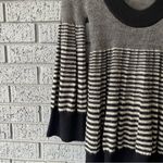 Free People  Striped Sweater Top Wool Blend Scoop Neck Babydoll Size Small Photo 2