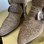 Topshop Marmalade Leopard Print Western Ankle Boots with Buckles Photo 4