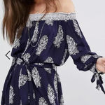 Faithfull the Brand  Mali Dress‎ in Devani Print Navy Blue Size US 6 Photo 0