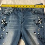 Black Daisy Kate Straight Leg Floral Embroidered Jean Size 9/29 Photo 7
