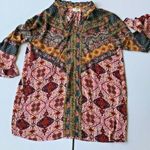 Umgee  Peasant Tunic Top Dress  Small Oversized Photo 1