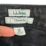 L.L. Bean Classic Fit Black Cotton Blend High Rise Straight Jeans Plus Size 20 Photo 3