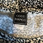 Coco Bianco Black and White Animal Print Blouse Photo 1