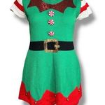 Holiday Time Womens Christmas Elf Fit and Flare Sweater Dress Festive Sequin XL Photo 0
