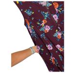 Torrid Shirt Dress Womens 2 Floral Mini Challis Zip Front V Neck Pocket Burgundy Photo 3