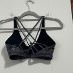 Lululemon  Energy Bra Black Speckle Print Strappy Back Women Size 6 Photo 4