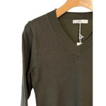 JJ Perfection Sweater Womens Small V Neck Green Long Sleeve Soft Warm Casual NEW Photo 1