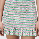 ZARA  SMOCKED FLORAL MINI SKIRT GREEN PINK SMALL Photo 7