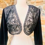 Niki Elegant Black Embroidered Women's Vintage Bolero Jacket Size M Photo 3