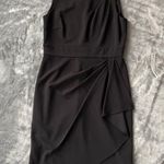 DKNY  Black Sheath Dress with Gathered Shoulder and Waist. Photo 5