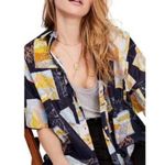 Free People Love Letters Women's Blouse XS Oversized Vintage Inspired Photo 7