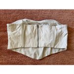 Cotton Candy LA Faux Leather Corset Top Strapless Ivory Cream Bustier M White Size M Photo 1