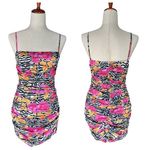 Akira  flowered bodycon side ruching mini dress Photo 1