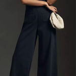 Anthropologie Pilcro Strapless Polished Wide-Leg Denim Jumpsuit, Size 4 Photo 0