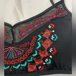 Jantzen NWT!  Embroidered Black Bikini Swim Top Photo 2