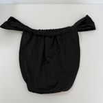 Good American NWOT  Black Shine Ruched Bikini Bottom Photo 3