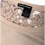 DKNY Jeans Size S Womens Top Lace Back Beige Long Sleeve Tan Photo 6