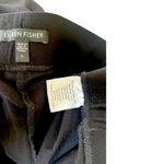 Eileen Fisher BLACK STRAIGHT WASHABLE CREPE TROUSER PANTS LARGE EUC $198 Photo 5