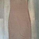 Antistar  Tan Ribbed Strapless Bodycon Tube Dress Summer Party Vacation Dress Photo 0