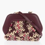 THEMOIRÈ Braided Cabernet Motif Mini Pochette With Removable Shoulder Straps Pink Photo 7