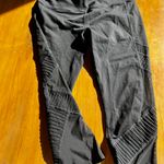 Athleta Large Black Mesh Patterned Leggings Photo 1